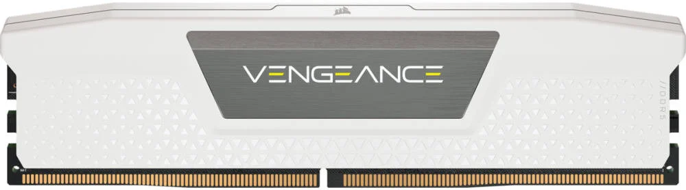 حافظه رم 64 گیگابایتی (2x32GB) DDR5 کرسیر Vengeance، سرعت 5200 مگاهرتز، تاخیر تست شده C40، پروفایل عملکرد Intel XMP 3.0، فرمت DIMM، 288 پین، ولتاژ 1.25 ولت، سفید | CMK64GX5M2B5200C40W
