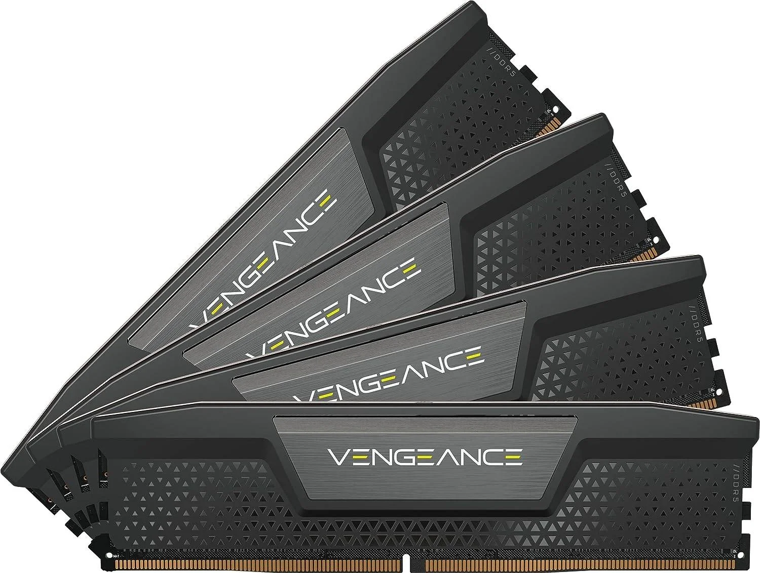 کیت حافظه رم 64 گیگابایتی (4x16 گیگابایت) DDR5 کرسیر VENGEANCE، سرعت تست شده 5600 مگاهرتز، تاخیر CAS 36-36-36-76، کیت چهار کاناله، چیپست Intel XMP 3.0، ولتاژ 1.25، مشکی | CMK64GX5M4B5600C36