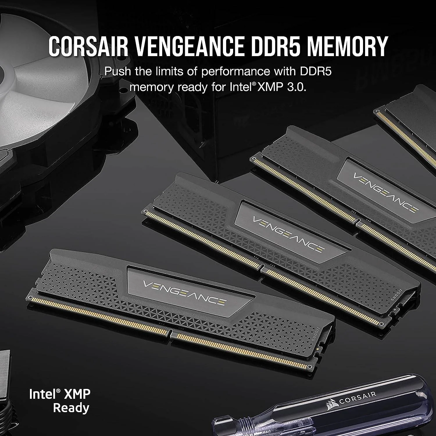 کیت حافظه رم 64 گیگابایتی (4x16 گیگابایتی) DDR5 کرسیر VENGEANCE، سرعت تست شده 6200 مگاهرتز، تاخیر CAS 32-38-38-80، کیت چهار کاناله، چیپست Intel XMP 3.0، ولتاژ 1.40، مشکی | CMK64GX5M4B6200C32 کیت حافظه رم 64 گیگابایتی (4x16 گیگابایتی) DDR5 کرسیر VENGEANCE، سرعت تست شده 6200 مگاهرتز، تاخیر CAS 32-38-38-80، کیت چهار کاناله، چیپست Intel XMP 3.0، ولتاژ 1.40، مشکی | CMK64GX5M4B6200C32