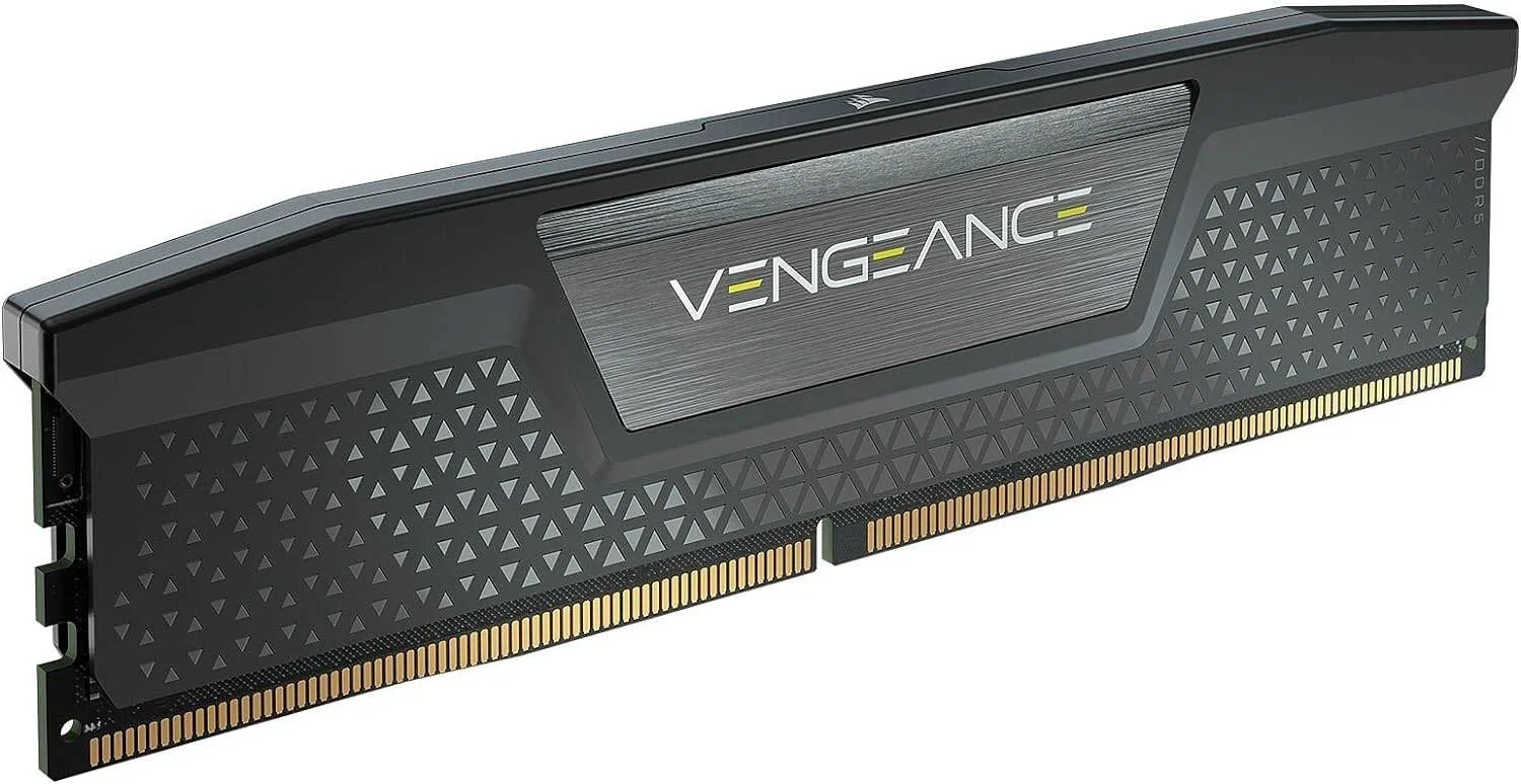کیت حافظه رم 96 گیگابایتی (4x24 گیگابایت) DDR5 کرسیر VENGEANCE، سرعت تست شده 6000 مگاهرتز، تاخیر CAS 30-36-36-76، کیت چهار کاناله، چیپست Intel XMP 3.0، ولتاژ 1.25، مشکی | CMK96GX5M4B6000C30