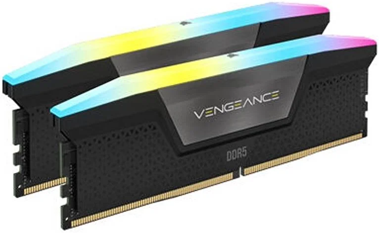 کیت حافظه دسکتاپ 32 گیگابایتی DDR5 کرسیر Vengeance RGB، سرعت 5600 مگاهرتز، زمان تاخیر 36-36-36-76، ولتاژ 1.35، PMIC اورکلاک، سازگاری با سری 600 اینتل، مشکی | CMH32GX5M2B5600C36K کیت حافظه دسکتاپ 32 گیگابایتی DDR5 کرسیر Vengeance RGB، سرعت 5600 مگاهرتز، زمان تاخیر 36-36-36-76، ولتاژ 1.35، PMIC اورکلاک، سازگاری با سری 600 اینتل، مشکی | CMH32GX5M2B5600C36K