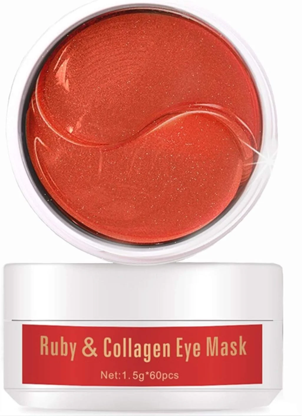 پد ماسک چشم کلاژن آیچون بیوتی، 30 جفت، پد هیدروژل ضد چروک، سیاهی دور چشم، پف، مراقبت از پوست نرم و لطیف، آبرسان و مرطوب کننده (روبی)