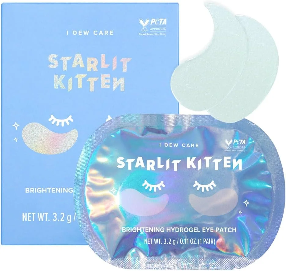 پچ زیر چشم هیدروژلی آی دو کر - گربه ستاره ای | پچ های زیر چشم کره ای برای حلقه های تیره و پف کرده، صاف کننده پف چشم، پچ های ضد چروک چشم، تست شده توسط متخصص پوست، (5 عدد)