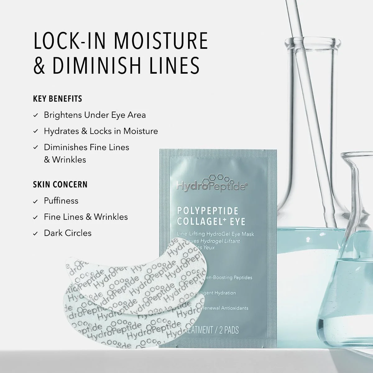 ماسک دور چشم هیدروپپتید Polypeptide Collagel Plus، 8 عدد