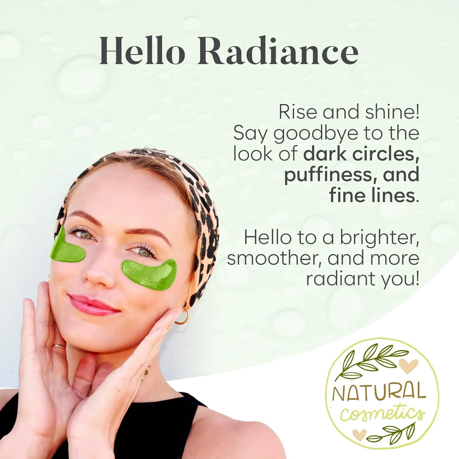 پدهای دور چشم چای سبز (20 جفت) - پدهای دور چشم حاوی نیاسینامید و هیالورونیک اسید - پدهای دور چشم ضد تیرگی - رفع تیرگی دور چشم - پچ های دور چشم