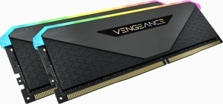 حافظه رم دسکتاپ 16 گیگابایتی (2x8GB) کرسیر Vengeance RGB RT، DDR4 3200، پین 288، بهینه شده برای AMD | CMN16GX4M2Z3200C16