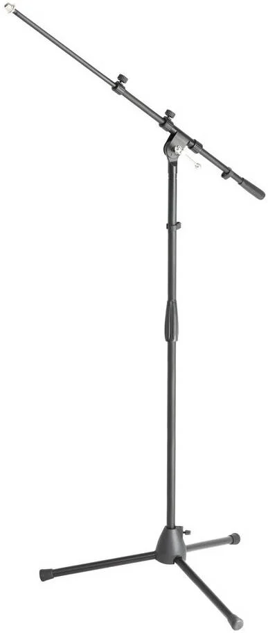 پایه میکروفون DJ Hall S 6 B به همراه بازوی بوم، طول بوم 500-800 میلی متر، تلسکوپی، حداکثر ارتفاع 1600 میلی متر، جنس لوله فولادی، پایه فلزی با روکش پلاستیکی به همراه پایه های تاشو، مشکی | S6B