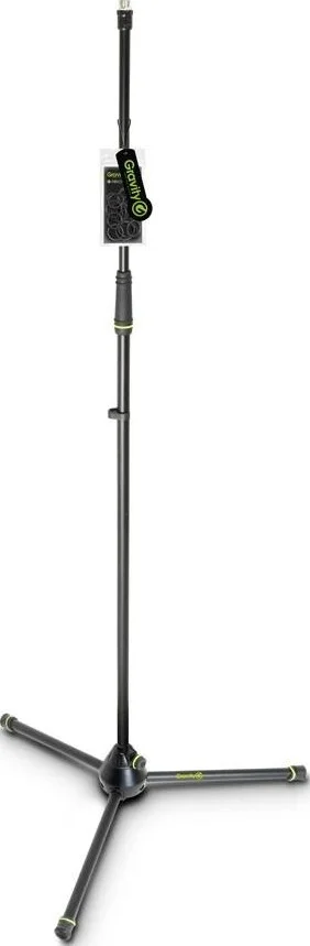 پایه میکروفون سه پایه تاشو سنگین وزن Gravity MS 43 (103 تا 169 سانتی متر) با پایه دایکاست روی و حلقه های کدگذاری رنگی قابل تعویض | GMS43
