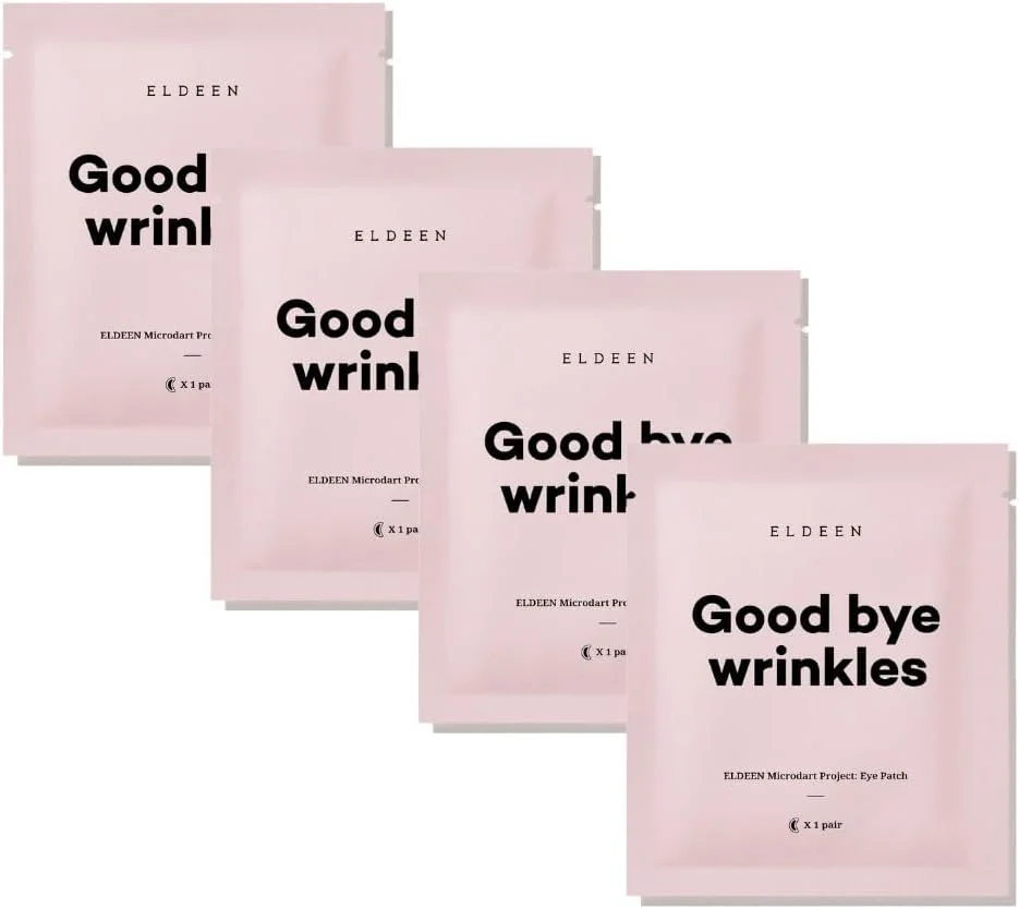 پد چشم ضد چروک Eldeen - راه حل نهایی برای پوست شما، کاهش چروک، شفاف کننده، 1 جفت، بسته های 1، 4 و 8 عددی (بسته 4 عددی)
