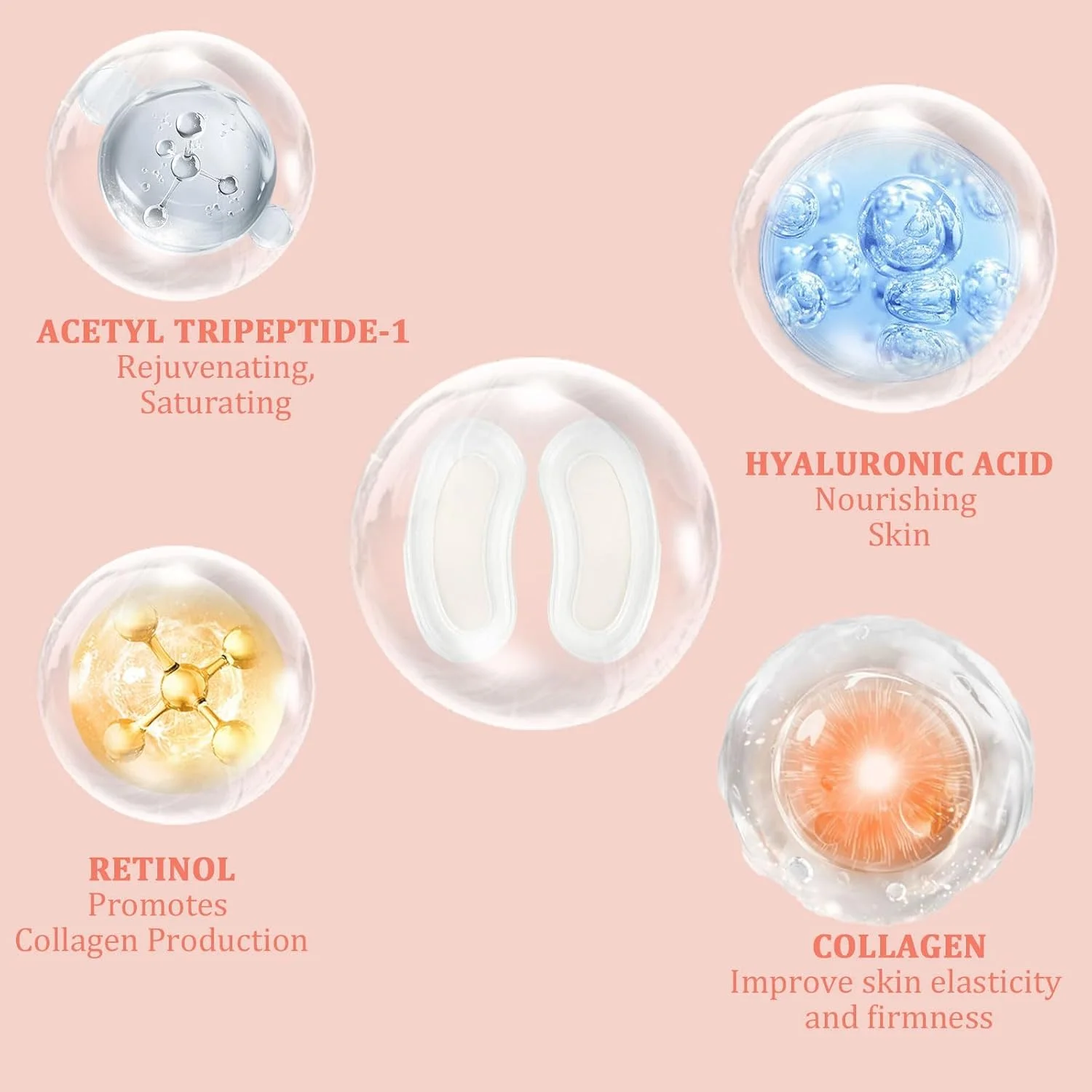 پچ های کوچک دور چشم، پچ زیر چشم برای پف و سیاهی دور چشم، پچ خط لبخند، پچ ضد چروک پیشانی بانوان، 4 جفت ماسک زیر چشم برای مراقبت از پوست