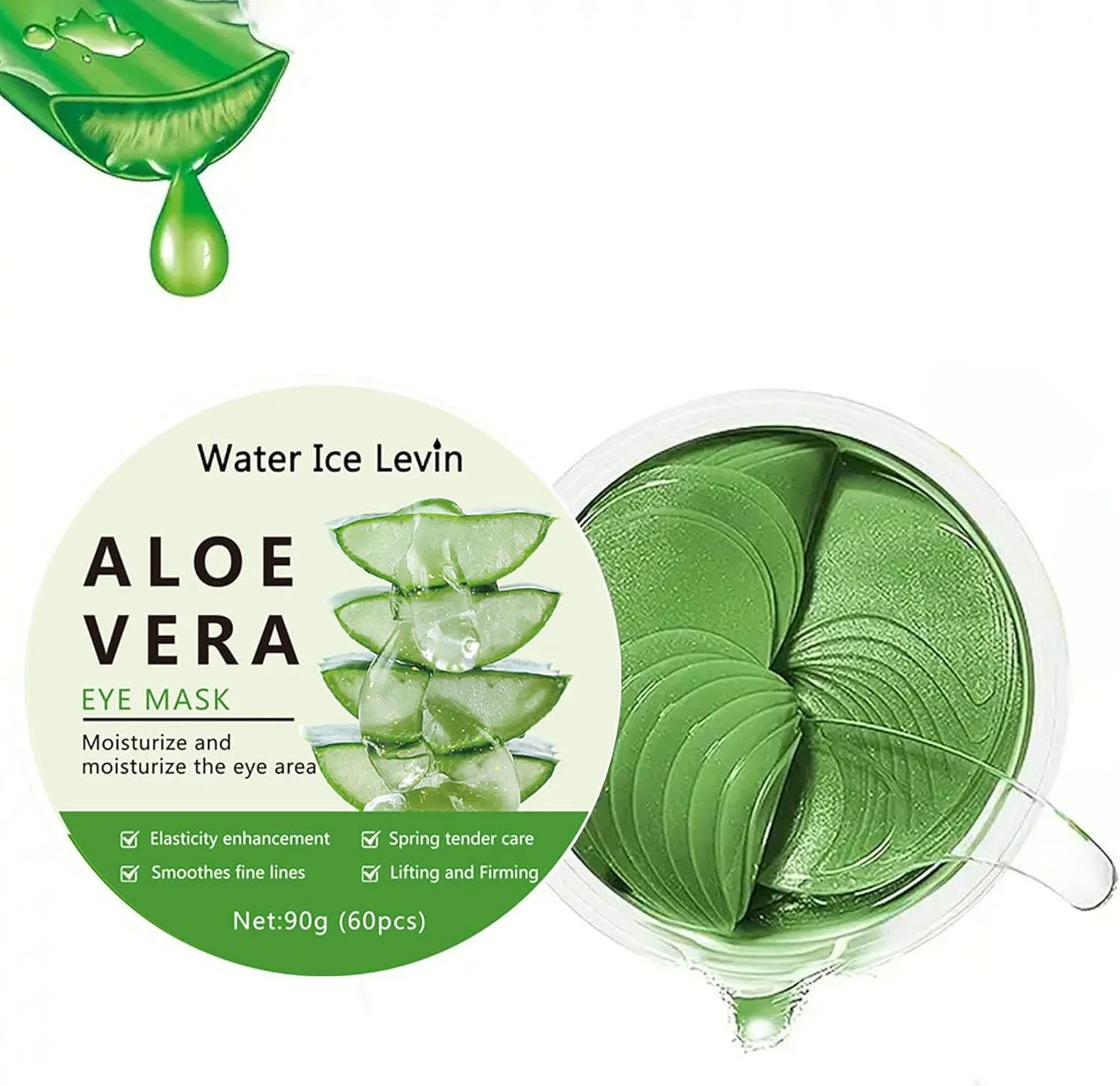 پد زیر چشم - پدهای مراقبت از چشم (30 جفت) - ماسک چشم کریستالی کلاژن آلوئه ورا - ماسک چشم مرطوب کننده و سفت کننده - ضد پیری، روشن کننده حلقه های تیره، از بین برنده