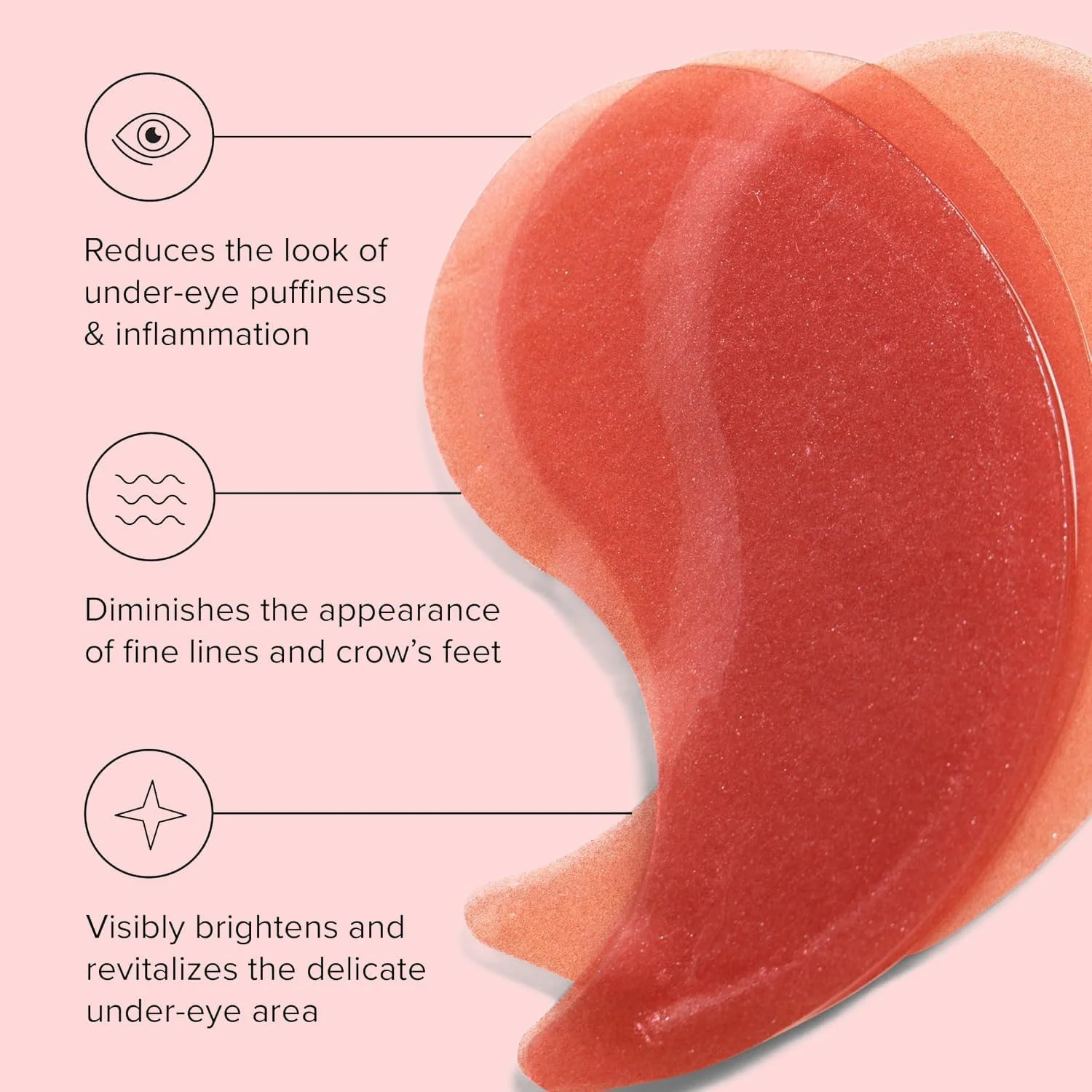 ماسک دور چشم روشن کننده، 30 جفت، ماسک چشم حاوی کافئین برای تیرگی و پف زیر چشم، حاوی هیالورونیک اسید و نیاسینامید، پچ زیر چشم برای پف کردگی