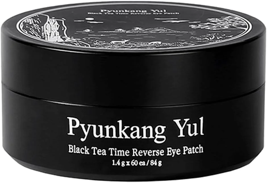 [PKY] Pyunkang Yul Black Tea Time Reverse Eye Patch for Anti-Aging, Deep Nourishing with Low-Molecular Collagen, Dark Circles & Fine Line Care with Kombucha, Korean Skincare (30 Pairs)