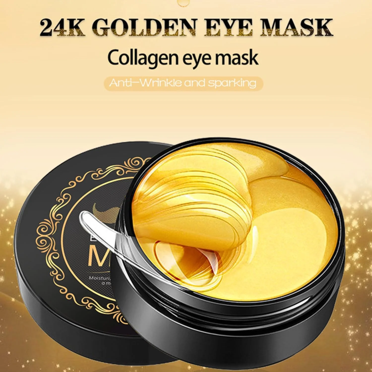 پد زیر چشم کلاژن 60 عددی برای سیاهی دور چشم، پف زیر چشم، ماسک زیر چشم کلاژن مراقبت کره ای، درمان سیاهی دور چشم، ماسک زیر چشم طلایی 24 عیار برای پف و چین و چروک