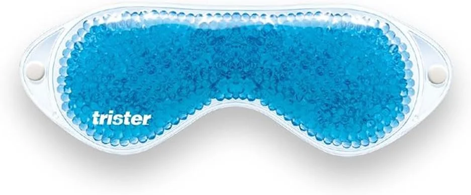 ماسک چشم دانه ای تریستر با قابلیت استفاده سرد و گرم سایز کوچک TS‑598HCB‑EY‑S - درمان تسکین دهنده گرم یا سرد، قابل استفاده در مایکروویو و فریزر، 17×17 سانتی متر، برای کاهش استرس، سیاهی دور چشم و خستگی چشم