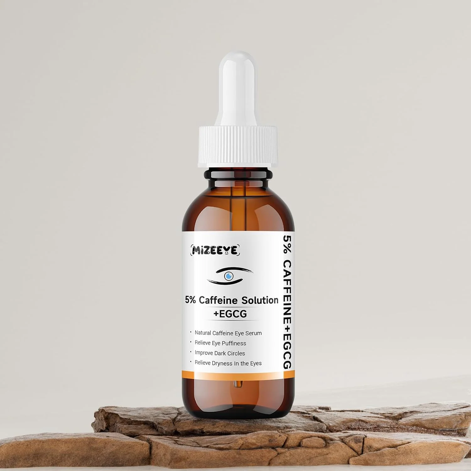 محلول کافئین 5% + EGCG برای صورت، سرم آبرسان کافئین دور چشم 30 میلی لیتر برای سیاهی و پف، محلول زیر چشم برای خطوط ریز.