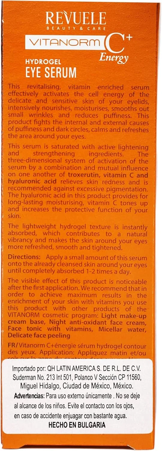 سرم دور چشم هیدروژل ویتانورم C+Energy Revuele حجم 25 میلی لیتر