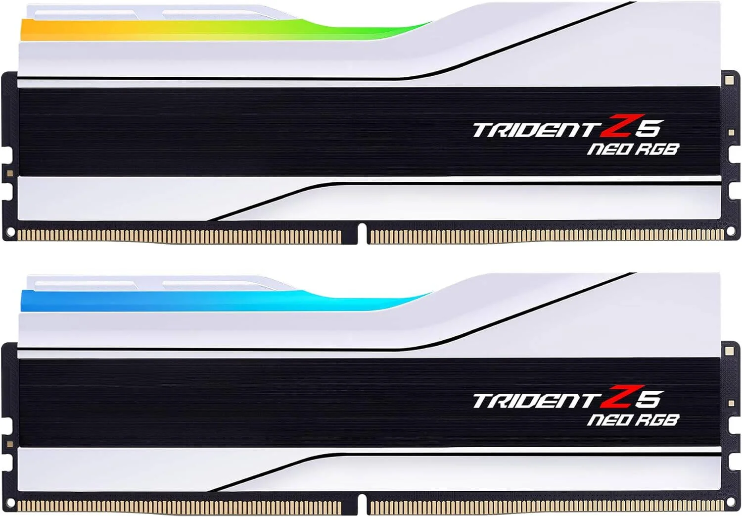 G.SKILL Trident Z5 Neo RGB Series کیت حافظه دسکتاپ 64 گیگابایتی (2x32GB) DDR5 دو کاناله، سرعت حافظه 6000 MT/s، تاخیر CL30-36-36-96، AMD EXPO، ولتاژ 1.40V، سفید | F5-6000J3036G32GX2-TZ5NRW