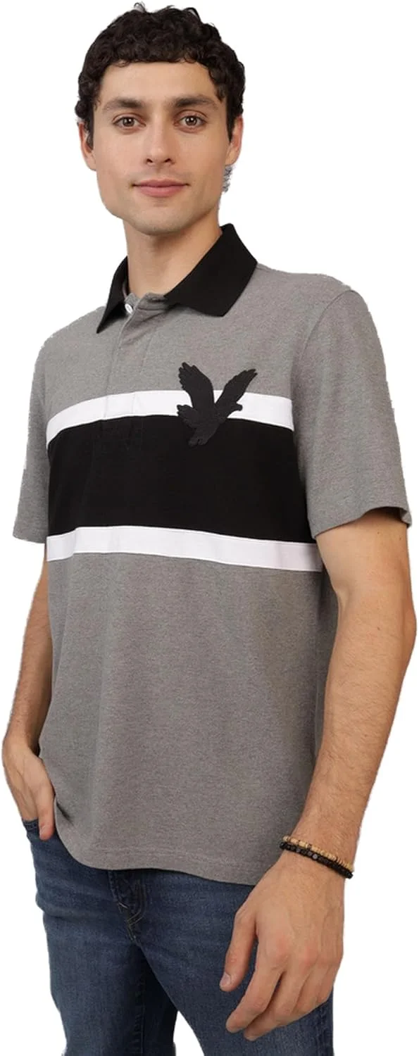 تی شرت مردانه آمریکن ایگل مدل 3769 P Intl Ss Rugby Colorblock تی شرت مردانه آمریکن ایگل مدل 3769 P Intl Ss Rugby Colorblock