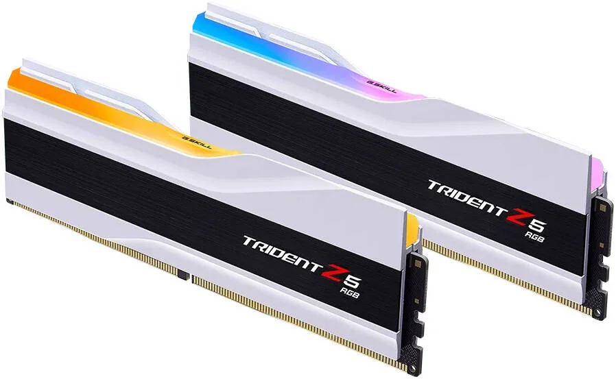 کیت حافظه دسکتاپ دو کاناله G.SKILL Trident Z5 RGB Series 32GB (2x16GB) DDR5، سرعت حافظه 7200 MT/s، CL34-45-45-115 Latency، ولتاژ 1.40، Intel XMP 3.0، 288-Pin، سفید | F5-7200J3445G16GX2-TZ5RW