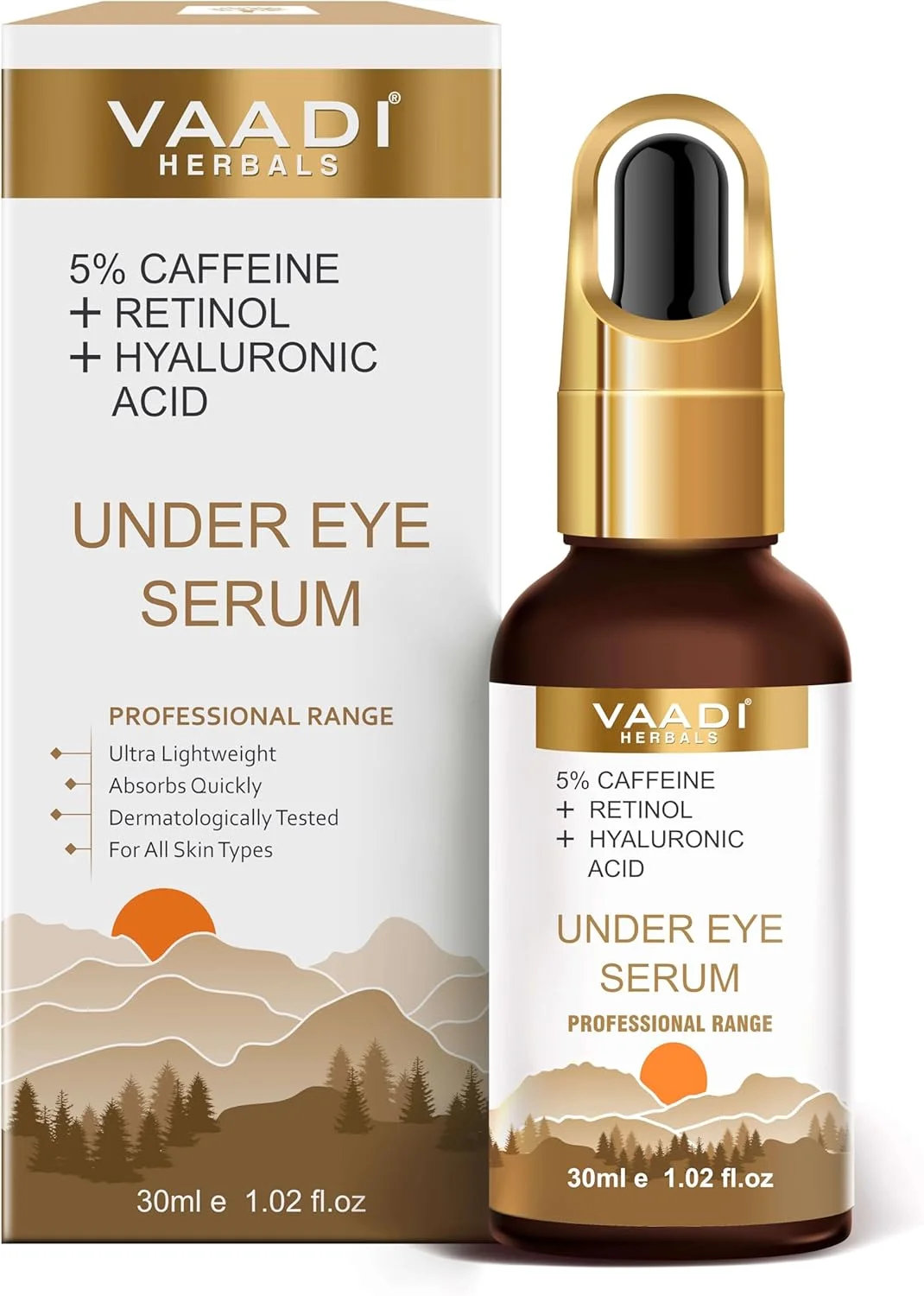 سرم دور چشم گیاهی وادی با 5% کافئین، رتینول و هیالورونیک اسید - 30 میلی لیتر