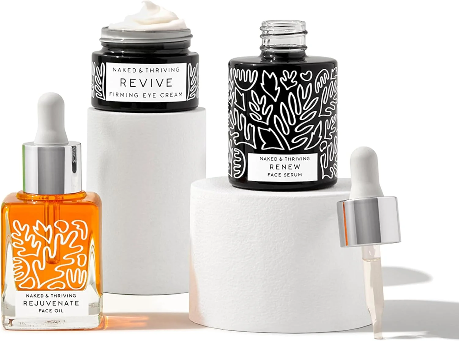 مجموعه روتین شبانه احیا کننده | سرم شبانه بازسازی کننده (30 میلی لیتر) + کرم دور چشم احیا کننده (15 میلی لیتر) + روغن صورت جوان کننده (35 میلی لیتر) حاوی پپتیدها، اسکوالان، اسید هیالورونیک و آلفا هیدروکسی اسیدهای میوه (مجموعه 3 عددی)