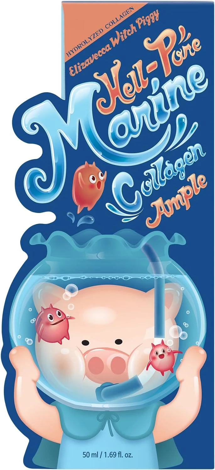 آمپول کلاژن دریایی الیزاوکا - عملکردی برای بهبود چروک ها و حاوی عصاره ها/سرم کلاژن/اسانس کلاژن/سرم آب قبل و بعد