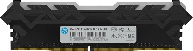رم اچ پی V8 RGB، ۸ گیگابایت، ۱ عدد ۸ گیگابایت DDR4، ۳۶۰۰ مگاهرتز U-dimm، CL18 | 7EH92AA