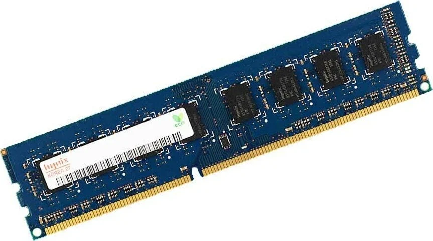 حافظه دسکتاپ 1 گیگابایتی Hynix HMT112U6BFR8C-H9، DIMM DDR3 PC10600(1333) UNBUF 1.5v، 1RX8 240P، 128MX64، 128mX8، CL9 8 | HMT112U6BFR8C-H9