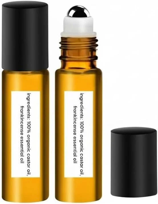 غلتک روغن کرچک Azonee Time Eraser، 8 میلی لیتر، غلتک زیر چشم برای کاهش چین و چروک، پف و سیاهی دور چشم، غنی شده با روغن کرچک و کندر، 2 عدد