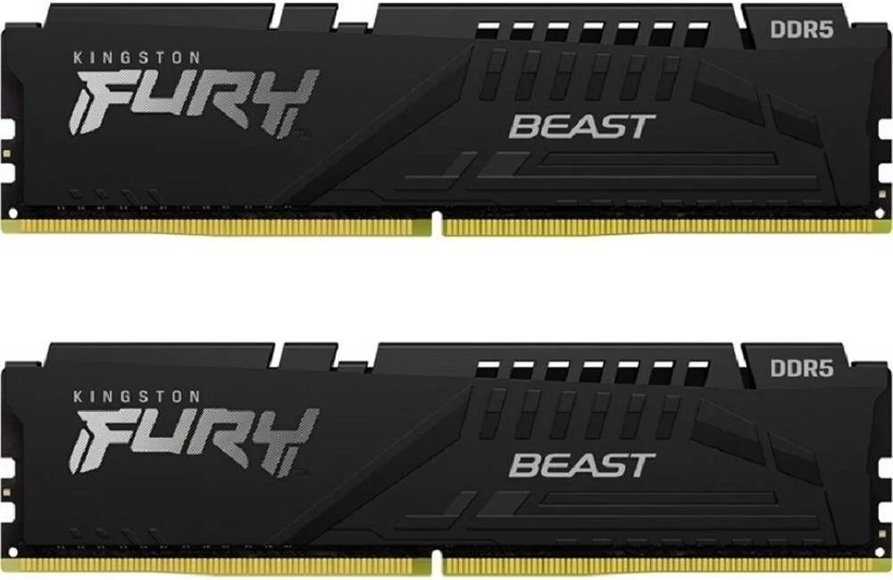 کینگستون فیوری بیست 16 گیگابایت (2x8 گیگابایت) حافظه DDR5، فرکانس 5600 مگاهرتز، تاخیر CL40، غیر ECC DIMM، کیت 2 تایی، ولتاژ 1.25، دارای گواهینامه Intel XMP 3.0 و AMD، مشکی | KF556C40BBK2-16