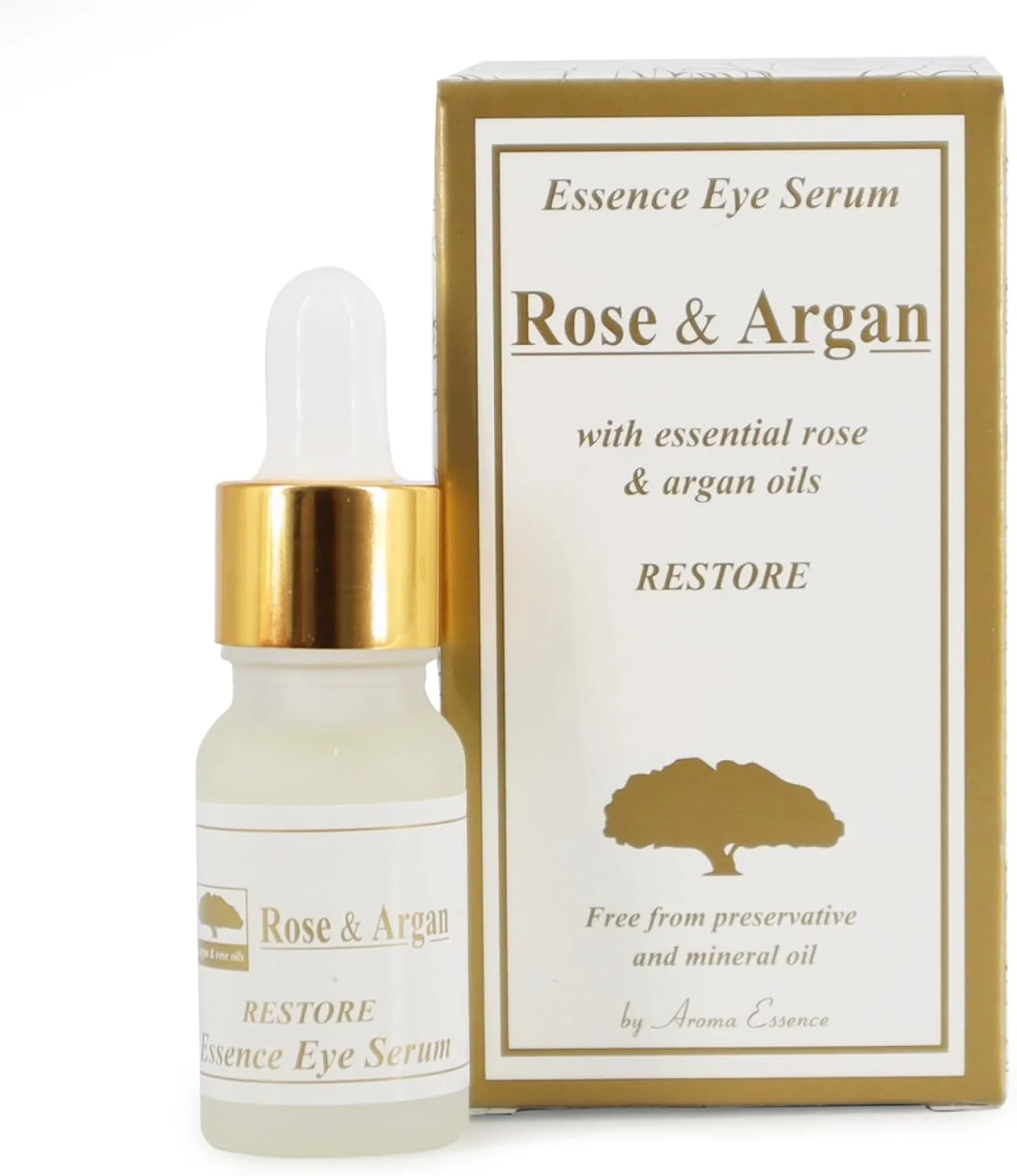 سرم دور چشم اسانس آروماتراپی برای سیاهی و پف زیر چشم با روغن گل رز و آرگان - درمان ضد پیری دور چشم، 10 میلی لیتر