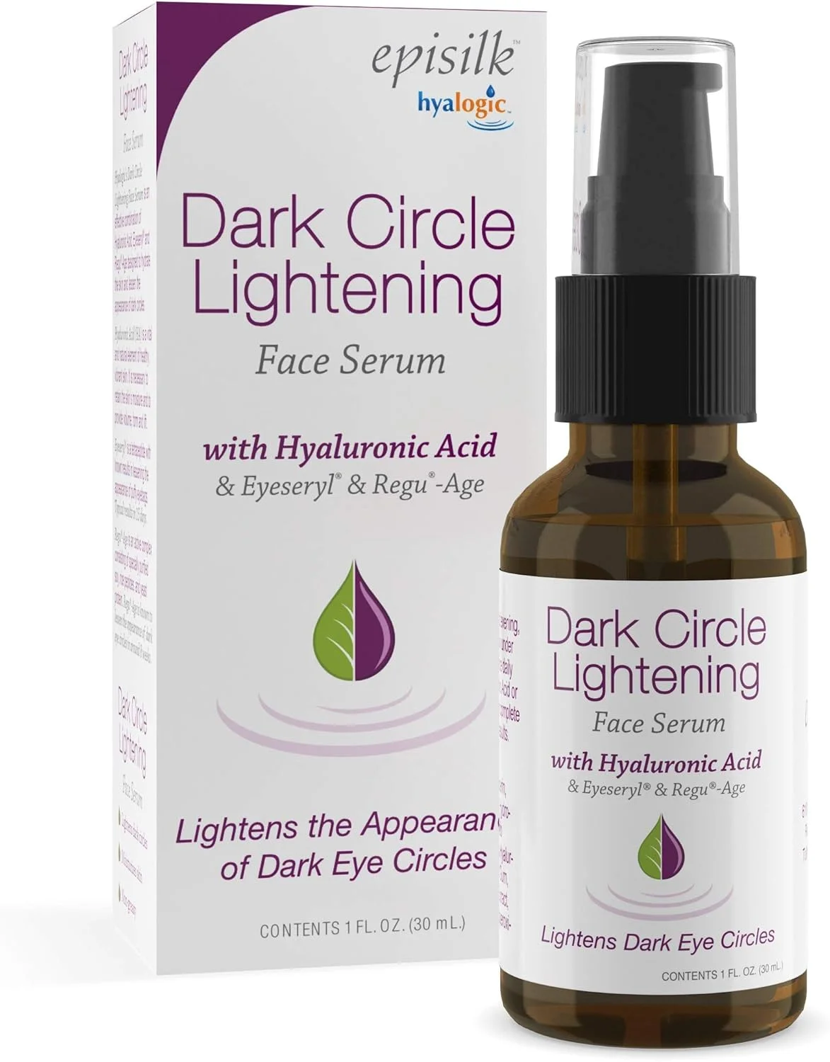 سرم روشن کننده دور چشم هیاالوژیک - درمان تیرگی زیر چشم با اسید هیالورونیک، Eveseryl و Regu-Age - تسکین دهنده، مغذی و احیا کننده پوست - 30 میلی لیتر