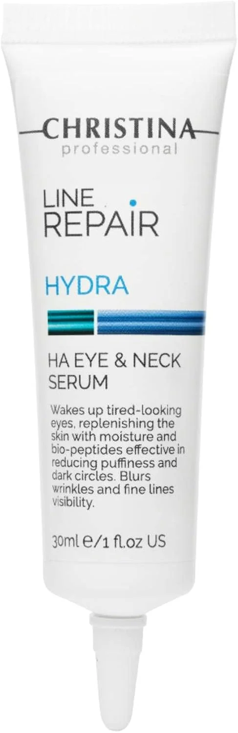 سرم دور چشم و گردن آبرسان کریستینا لاین ریپیر HA مناسب انواع پوست، بطری 30 میلی لیتری