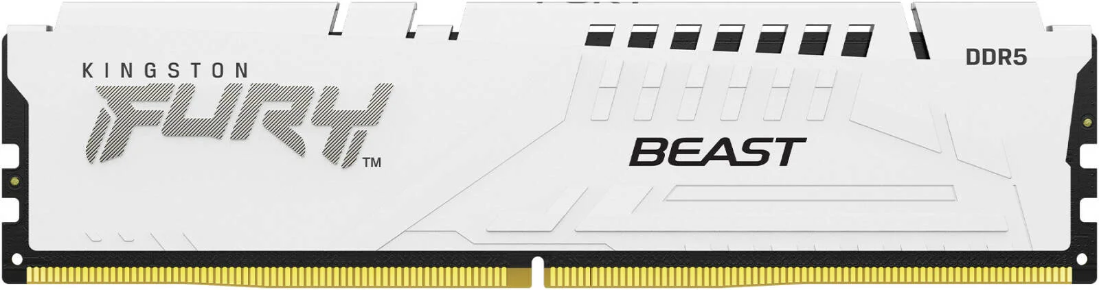 کینگستون FURY Beast حافظه دسکتاپ DDR5 با ظرفیت 32 گیگابایت (2 عدد 16 گیگابایتی)، سرعت 6000MT/s، تاخیر CL30، ولتاژ 1.4، 288 پین، Intel XMP 3.0 / AMD EXPO، سفید | KF560C30BWEK2-32
