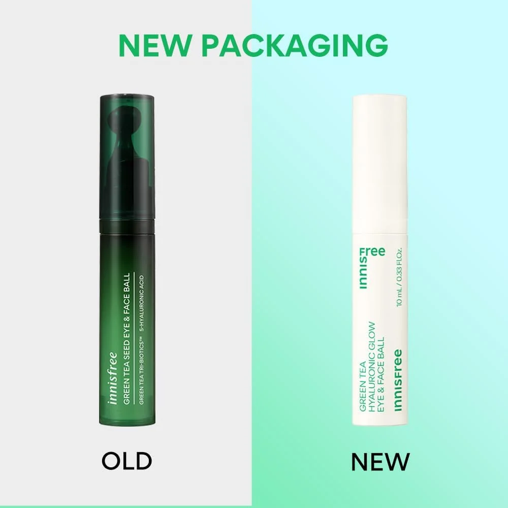 توپ ماساژ دور چشم و صورت حاوی دانه چای سبز اینیسفری (10 میلی لیتر)