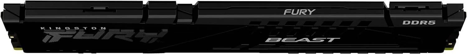 حافظه رایانه رومیزی کینگستون Fury Beast DDR5، ظرفیت 16 گیگابایت، فرکانس 4800 مگاهرتز، تاخیر CL38 CAS، ولتاژ 1.1، فرم فاکتور DIMM، Intel XMP 3.0، 288 پین، مشکی | KF548C38BBA-16