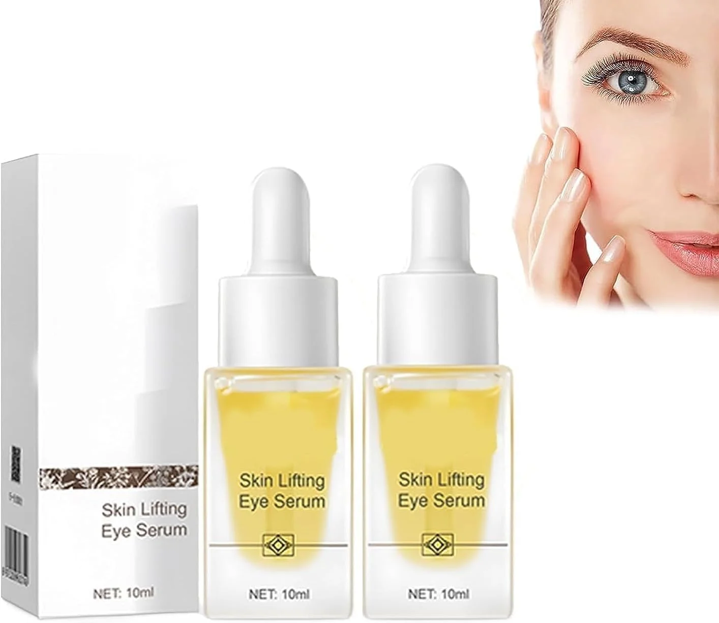 سرم لیفتینگ پوست دور چشم، سرم دور چشم برای سیاهی و پف، سرم ضد پیری دور چشم، کاهش چین و چروک و خطوط ریز دور چشم، 10 میلی لیتر (2 عدد)