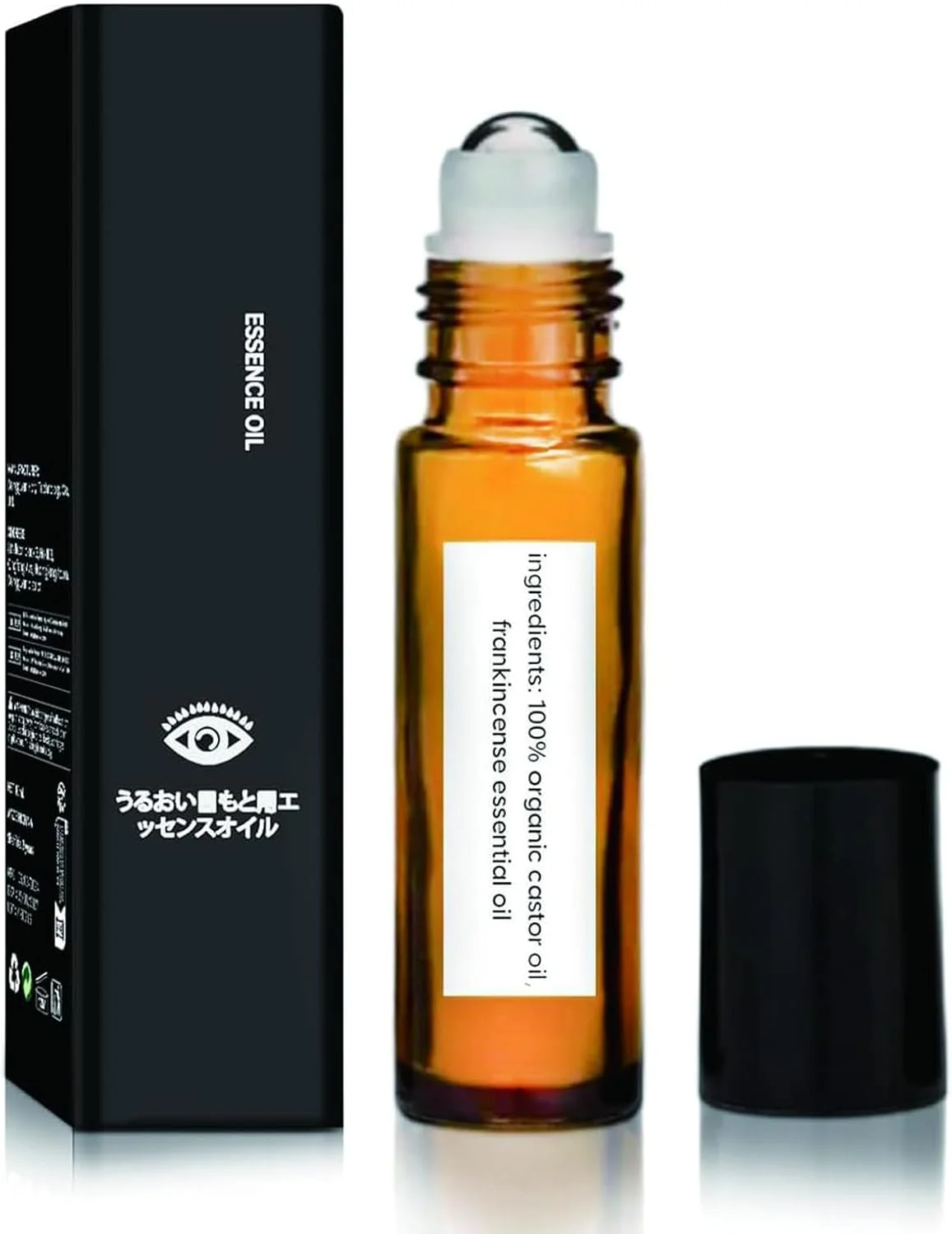 سرم دور چشم رولی پاک کننده زمان - روغن کرچک ۱۰۰٪ ارگانیک و روغن اسانس کندر، روشن کننده تیرگی دور چشم، کاهش پف، بهبود چین و چروک با تحریک ملایم کلاژن