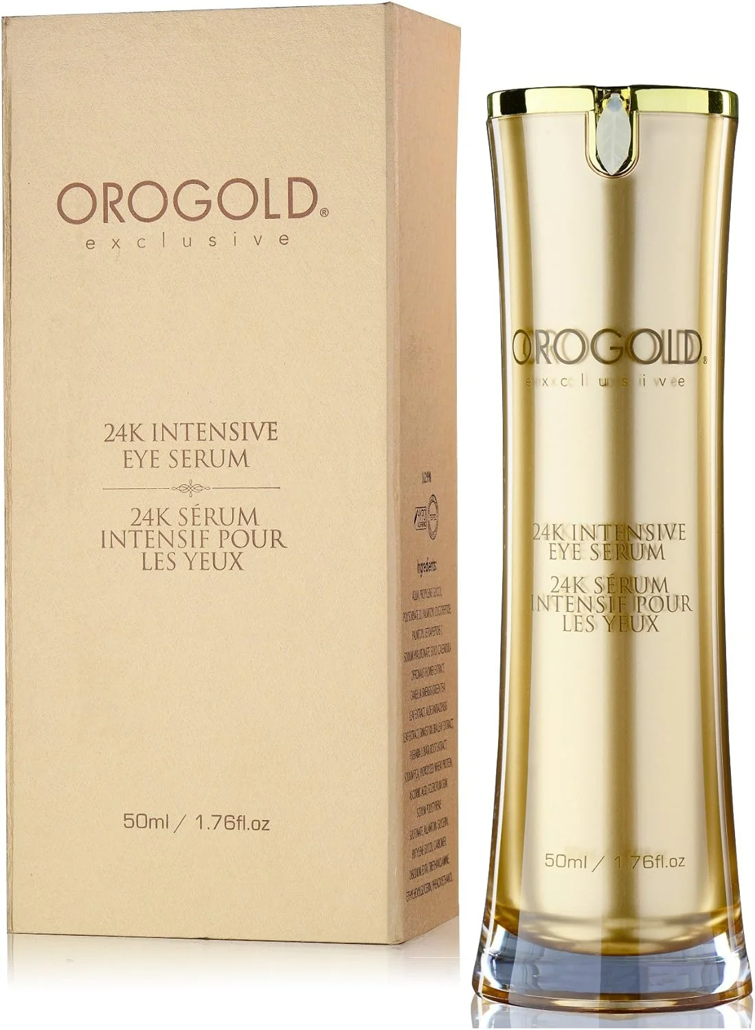 سرم دور چشم فشرده 24K OROGOLD برای چین و چروک و پف - سرم ضد پیری برای داشتن پوستی جوان تر - سرم نرم کننده پوست زیر چشم - 50 میلی لیتر / 1.76 fl. oz.