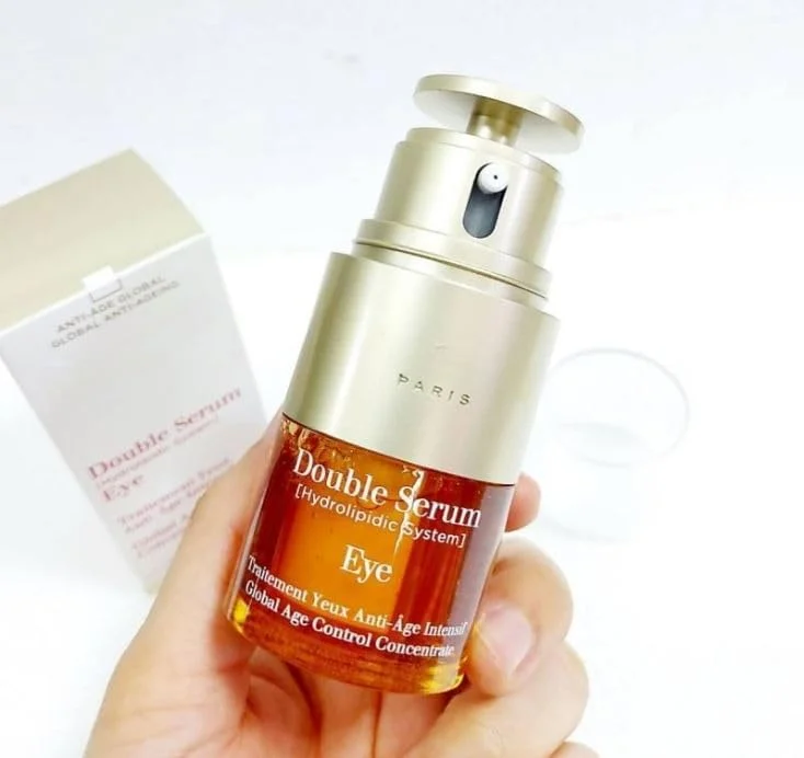 سرم دوتایی دور چشم کلارین، کنسانتره کنترل ضد پیری، نسخه محدود با پاپیون قرمز