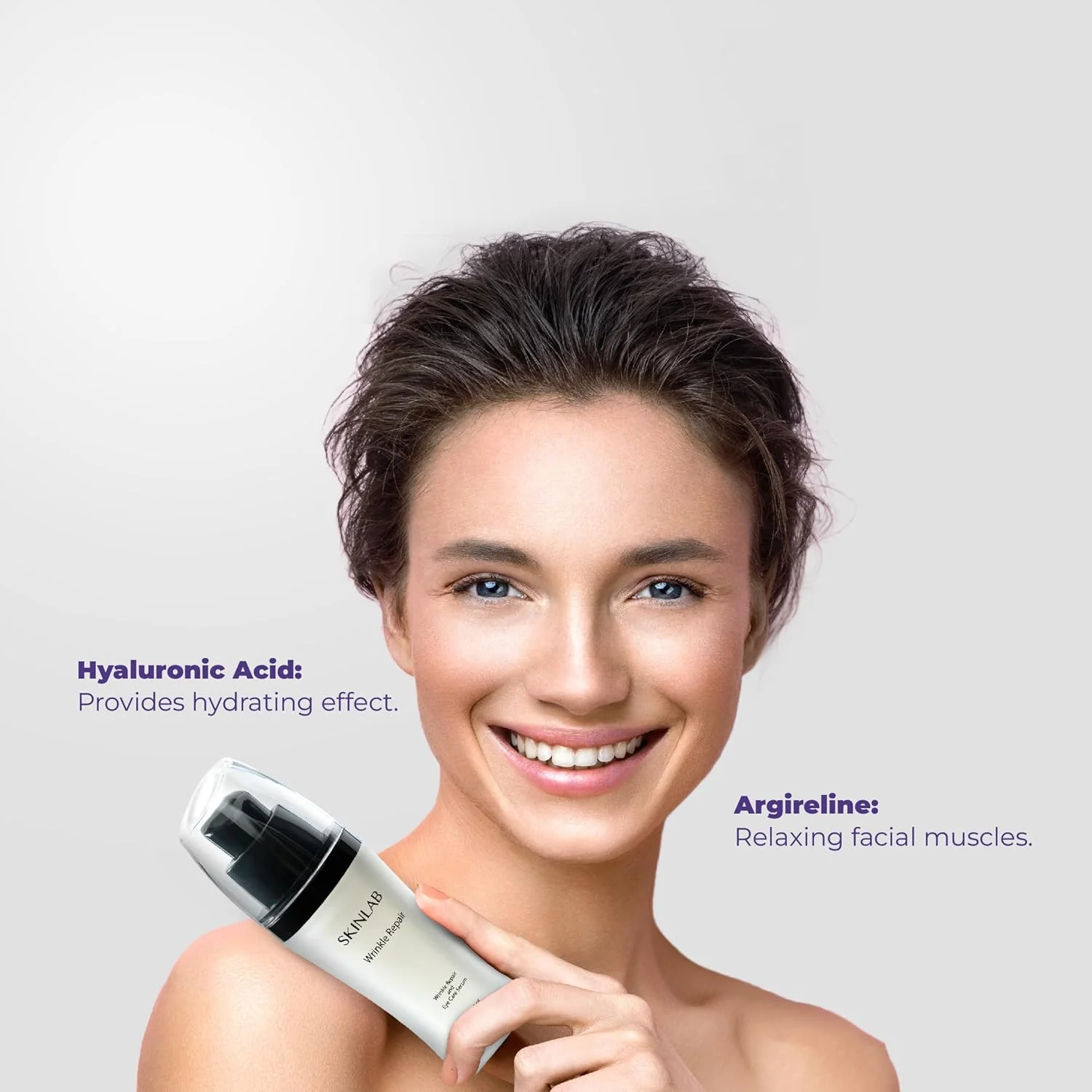 سرم مراقبت از دور چشم ترمیم کننده چروک اسکین لب | هیالورونیک اسید، آرژیرلین، گلیسیرین | 30 میلی لیتر
