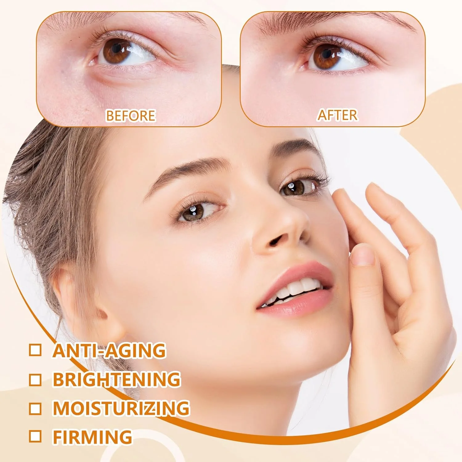 مجموعه 4 عددی روغن چشم لوتئین VC، سرم چشم لوتئین، روغن ضروری لوتئین برای پف و سیاهی دور چشم، مرطوب کننده و مغذی پوست، رفع خستگی