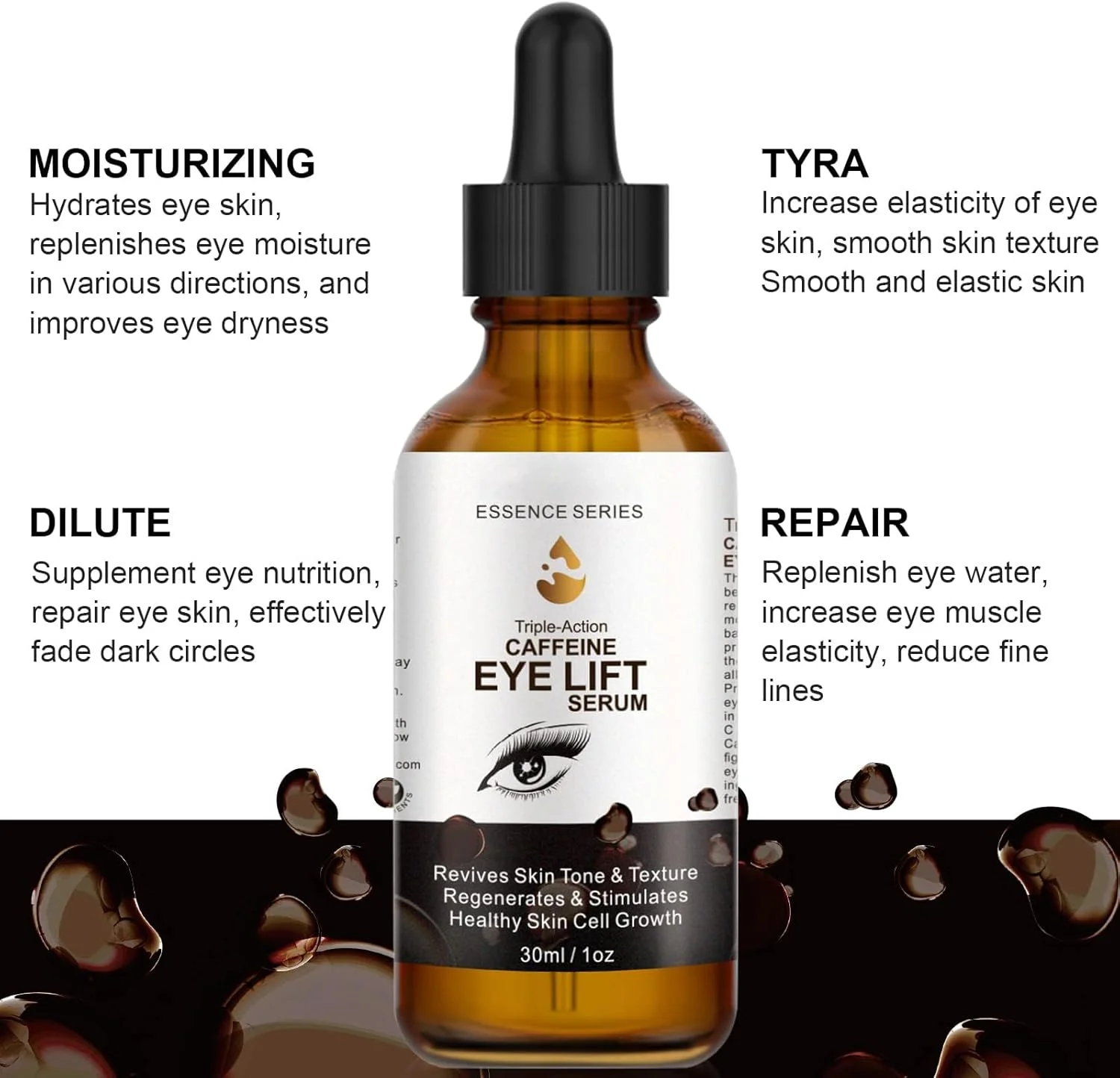 سرم دور چشم کافئین، سرم لیفتینگ دور چشم ضد پیری با EGCG، ویتامین C، اسید هیالورونیک، کلاژن، کافئین، کاهش پف، سیاهی دور چشم، کیسه های زیر چشم، چین و چروک و خطوط ریز، 30 میلی لیتر/1 اونس سرم دور چشم کافئین، سرم لیفتینگ دور چشم ضد پیری با EGCG، ویتامین C، اسید هیالورونیک، کلاژن، کافئین، کاهش پف، سیاهی دور چشم، کیسه های زیر چشم، چین و چروک و خطوط ریز، 30 میلی لیتر/1 اونس
