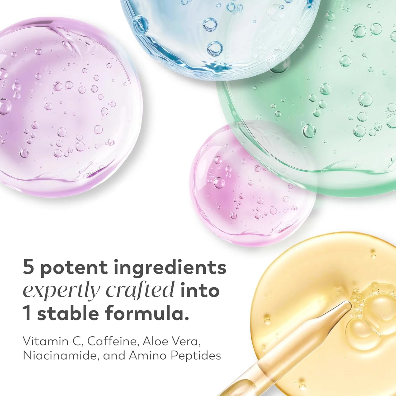 سرم دور چشم سوپر اولای - ویتامین C، کافئین، نیاسینامید، آمینو پپتید، آلوئه ورا - روشن کننده تیرگی دور چشم، ضد چروک، ضد پیری، روشن کننده، صاف کننده خطوط ریز، سفت کننده، آبرسان، 13.3 میلی لیتر