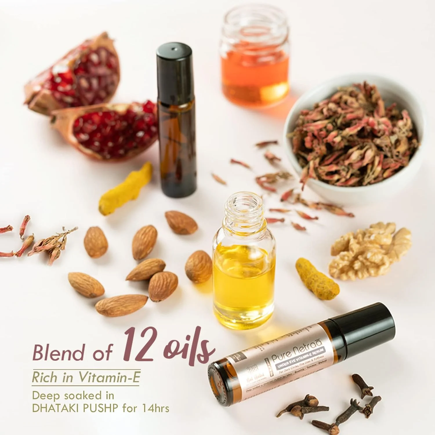 سرم دور چشم خالص نترا Nat Habit برای خطوط ریز، پف، چروک و سیاهی دور چشم برای آقایان و بانوان حاوی ویتامین C، ویتامین E و رتینول (9.2 میلی لیتر)