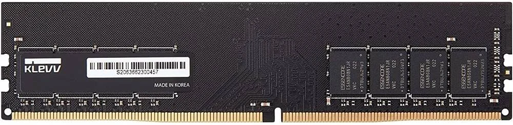 حافظه رم دسکتاپ استاندارد Klevv U-DIMM با ظرفیت 32 گیگابایت (یک عدد 32 گیگابایتی) DDR4، سرعت حافظه 3200 مگاهرتز، تاخیر CAS 22-22-22-51، ولتاژ کاری 1.2 ولت، 288 پین، بدون بافر، مشکی | KD4BGUA80-32N220A
