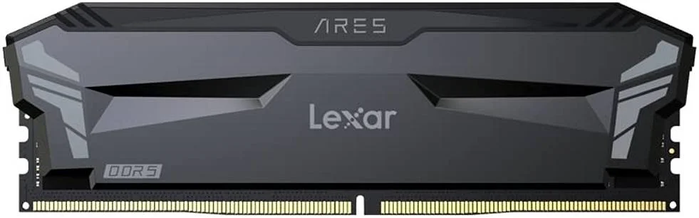 کیت حافظه دسکتاپ Lexar Ares DDR5 OC با هیت سینک، 32 گیگابایت (2x16 گیگابایت)، سرعت کلاک 5200 مگاهرتز، ولتاژ حافظه 1.2، تاخیر CL32، پشتیبانی از Intel XMP 3.0، 288 پین، مشکی | LD5CU016G-R5200GD2A