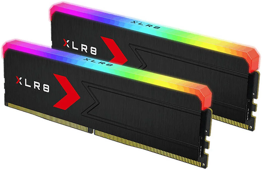 کیت حافظه دسکتاپ PNY XLR8 با ظرفیت 32 گیگابایت (2x16GB) DDR5، سرعت حافظه 6000 مگاهرتز، تاخیر CL30، ولتاژ 1.35 ولت، سازگار با Intel XMP و AMD Expo، مشکی | MD32GK2D5600030XRGB