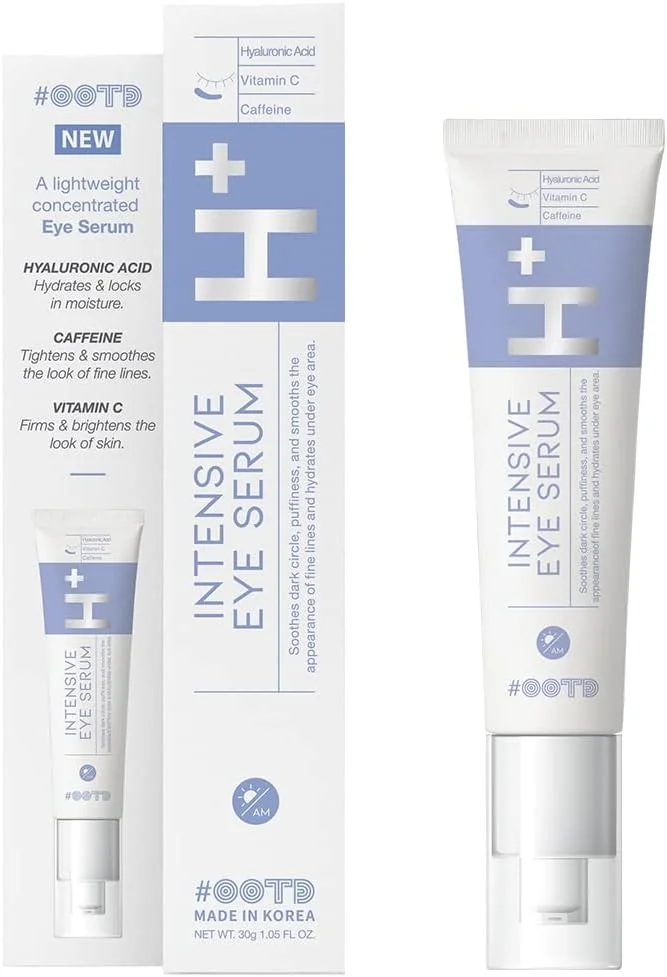 کرم سرم دور چشم گیاهی #OOTD با اسید هیالورونیک، ویتامین C، کافئین [30 گرم] درمان تیرگی دور چشم، ساخت کره، مراقبت از پوست صورت